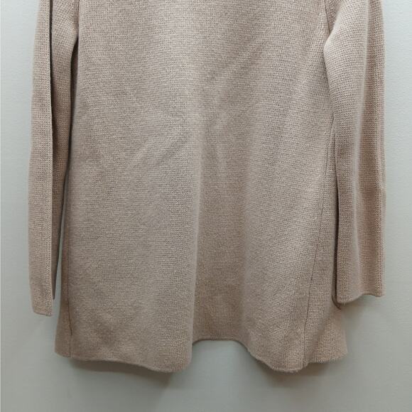 Talbots Wool Blend Knit Open Front Cardigan Sweater Tan Size Small Petite New - Picture 9 of 9
